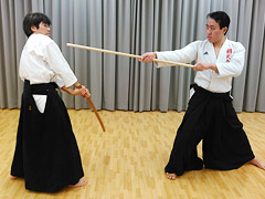 フルコンタクト合気道 覇天会　武器術・武器取りの様子